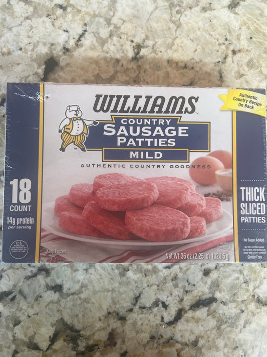 Willam’s Boxed Breakfast Sausage Patties